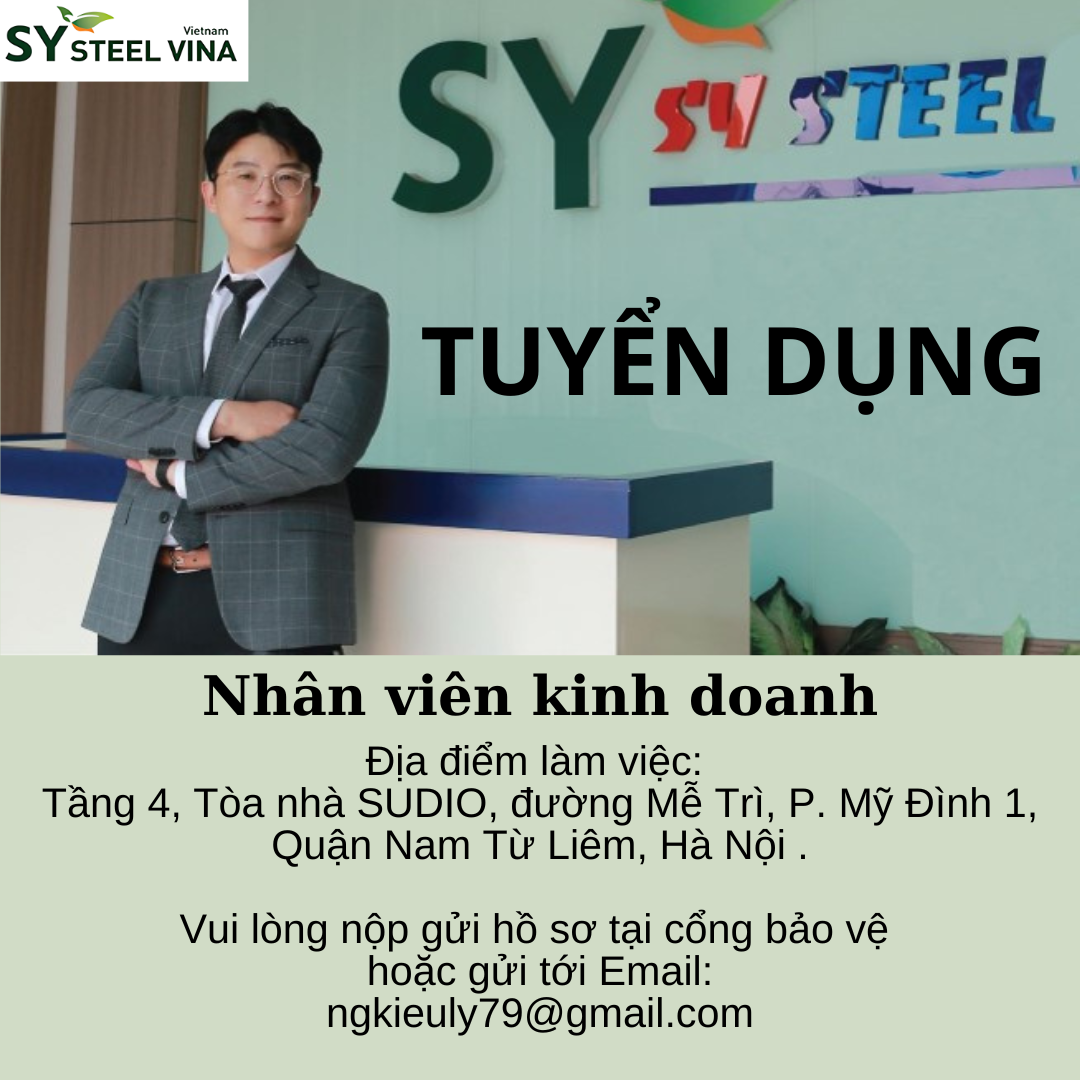 TUYỂN GẤP nhân viên kinh doanh văn phòng Hà Nội